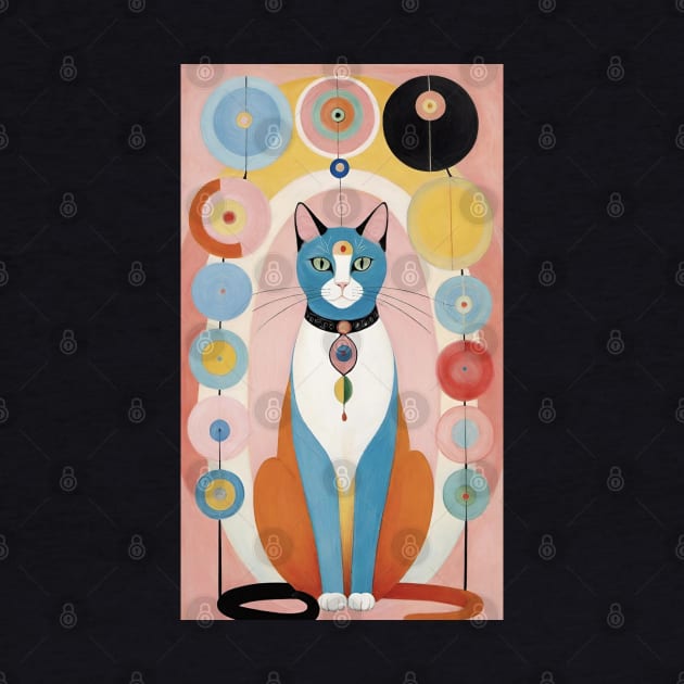 Hilma af Klint's Whimsical Cat Symphony: Abstract Harmony by FridaBubble